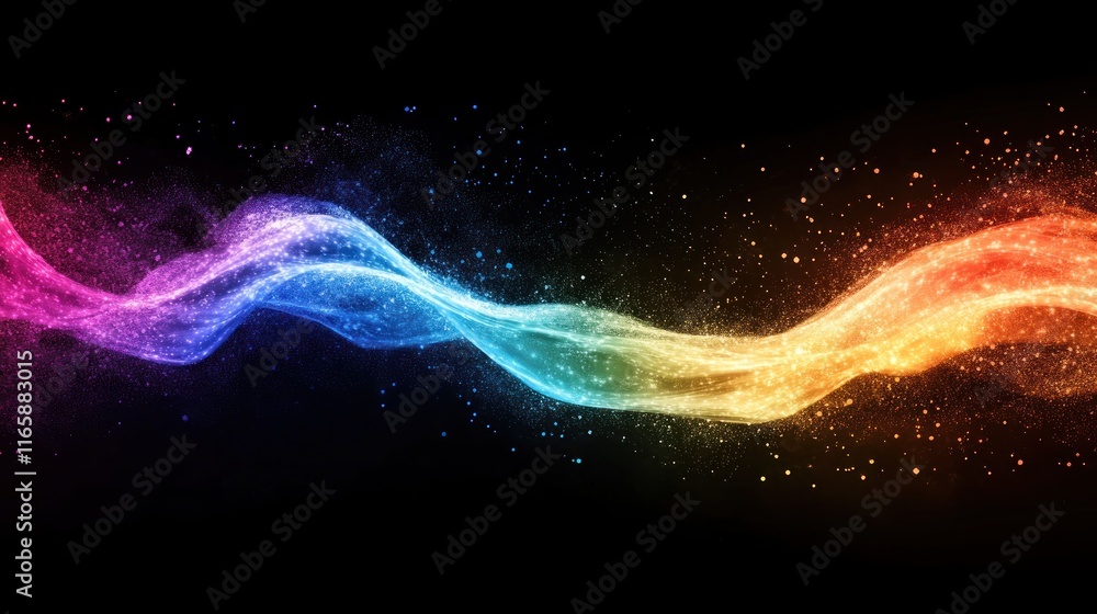 Chromatic light dispersion dreamy effect Distorted light wave for abstract and technology grainy design Chromatic light dispersion dreamy effect Distorted light wave for abstract and technology grainy design