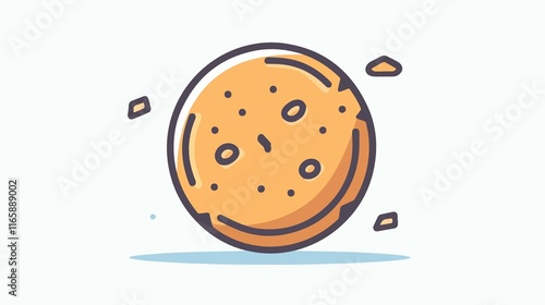 Modern Cookie Outline Icon in Transparent Vector Isolated Design for Web and Print Projects