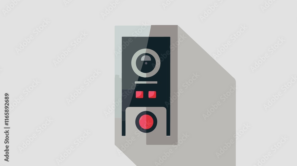Modern Doorbell Icon Vector Isolated on White Background Modern Doorbell Icon Vector Isolated on White Background