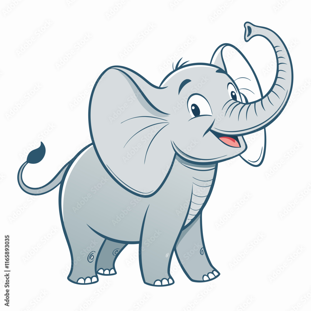 Naklejka premium playful and happy elephant 