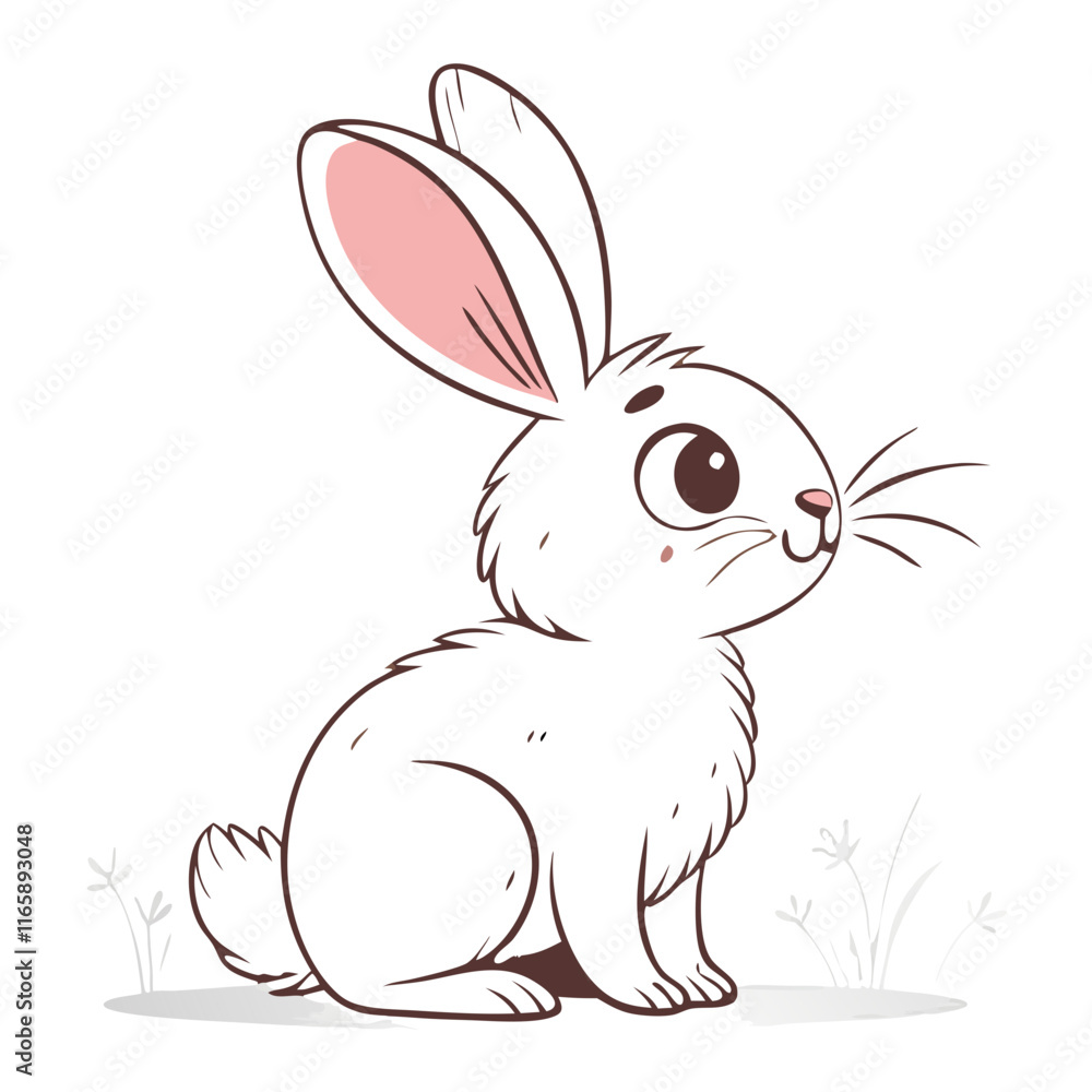 vector illustration of a cute rabbit vector illustration of a cute rabbit