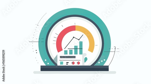 Professional Credit Score Report Vector Illustration for Financial Concepts