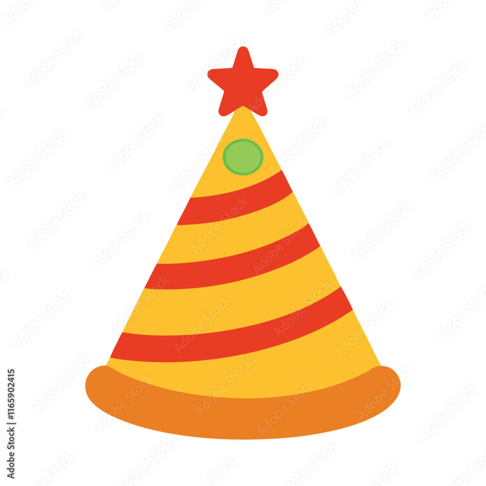 Birthday Party Hat Vector Illustration - Cartoon, Clipart and Line Art Design.eps Birthday Party Hat Vector Illustration - Cartoon, Clipart and Line Art Design.eps