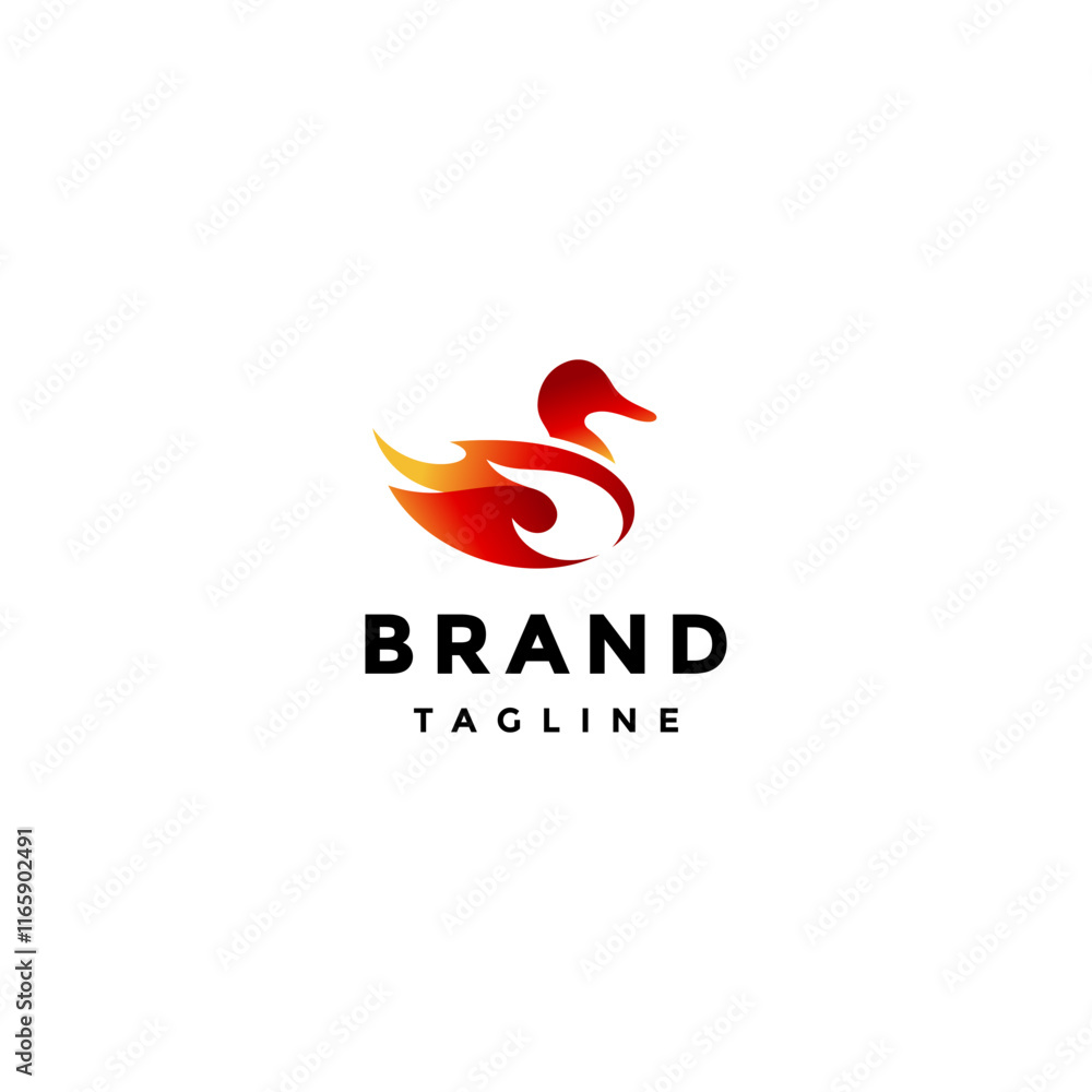 Red Duck Burning Fire Logo Design. Elegant Red Fiery Duck Logo Design. Red Duck Burning Fire Logo Design. Elegant Red Fiery Duck Logo Design.