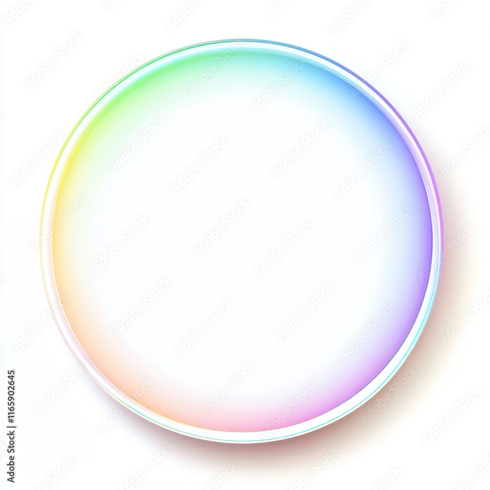 Rainbow Circle Abstract Design White Background Rainbow Circle Abstract Design White Background
