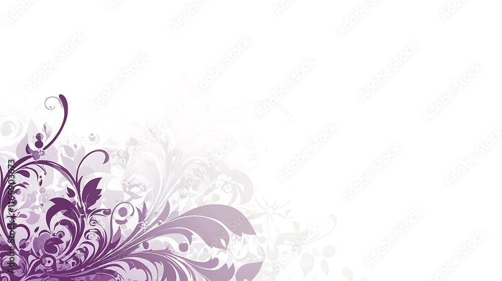 Elegant Purple Floral Design Background Illustration Elegant Purple Floral Design Background Illustration