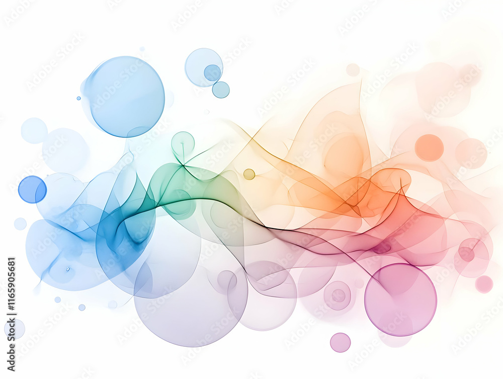 Abstract Rainbow Wave Background Illustration Abstract Rainbow Wave Background Illustration
