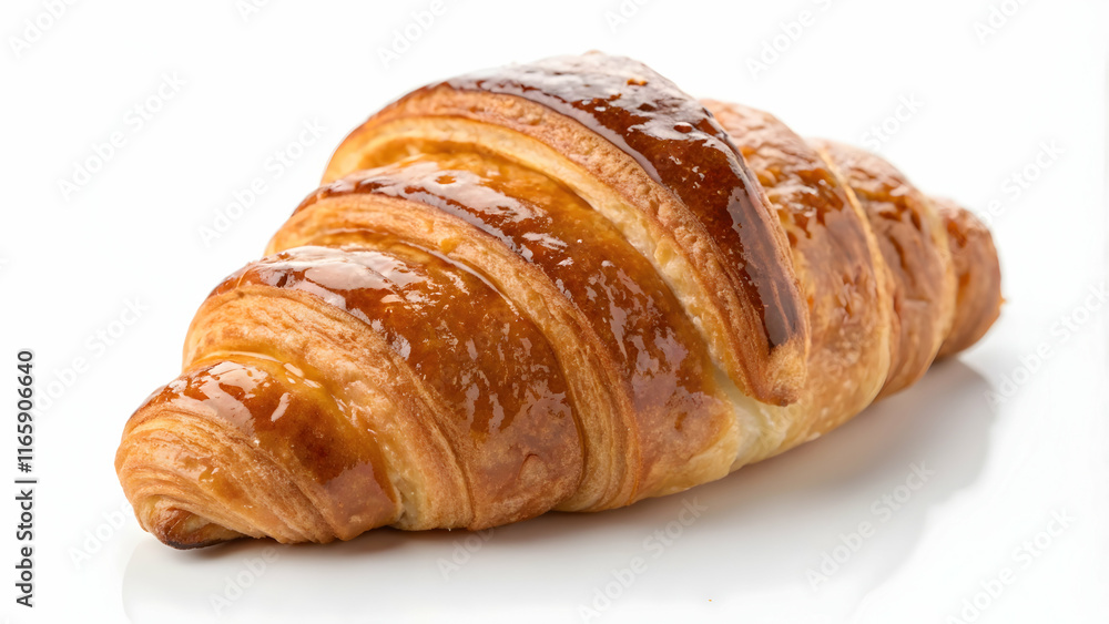 Golden Brown Croissant with Glossy Finish Golden Brown Croissant with Glossy Finish