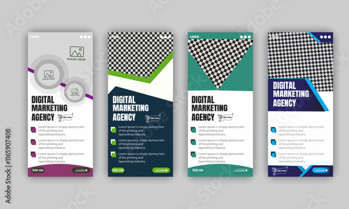 Modern business rack card or dl flyer templates