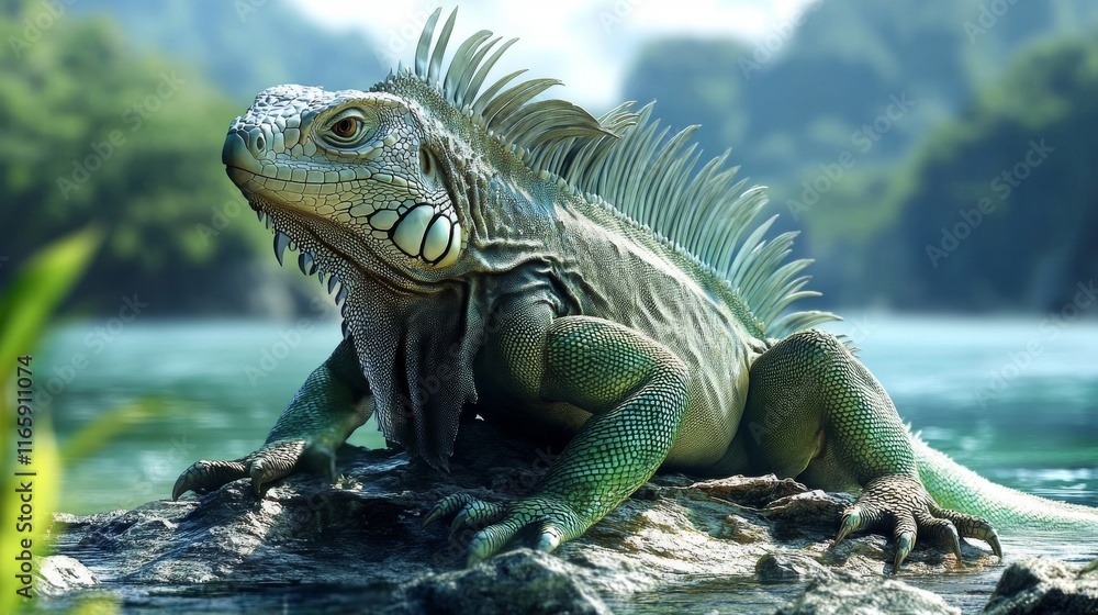 Fototapeta premium beautiful Iguana