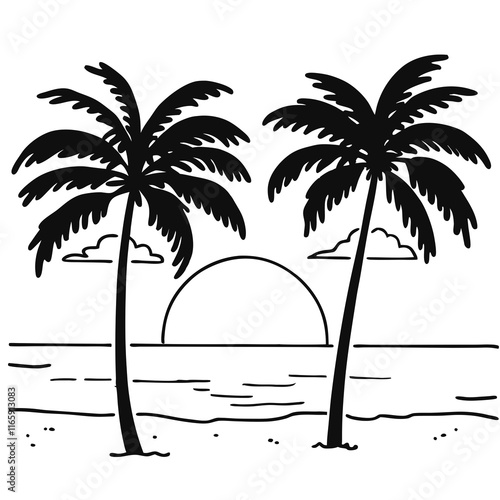 palm trees on the beach