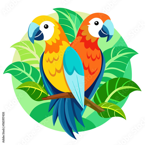 parrot on branch