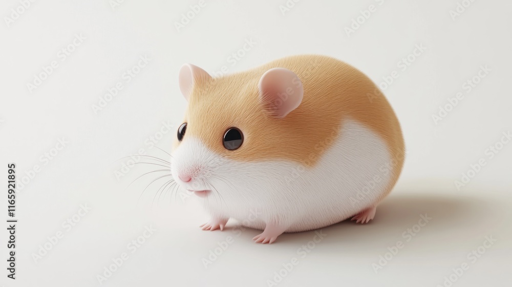 Adorable fluffy hamster, sitting on white background. (1) Adorable fluffy hamster, sitting on white background. (1)