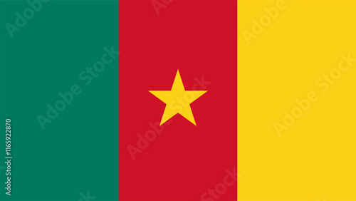 Flag of Cameroon, 16:9 Format, Cameroon Flag, Vector Images