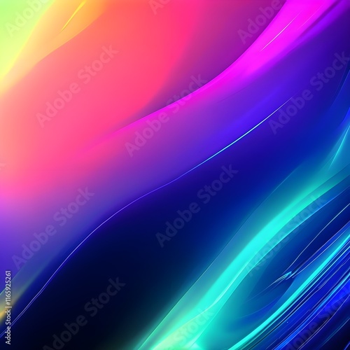 Abstract Neon Color Fusion Background