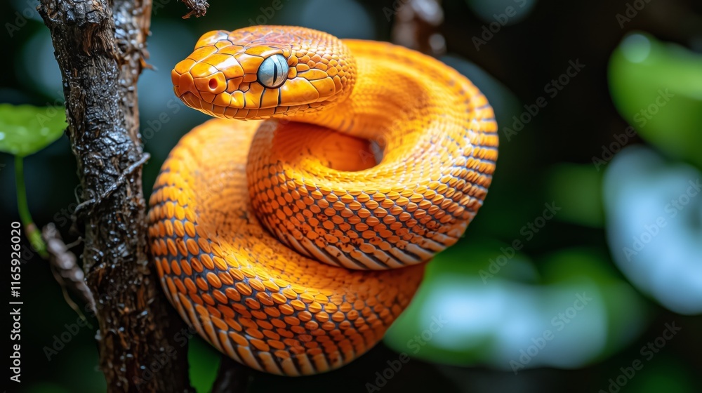 Obraz premium Peaceful Snake Natural Environment