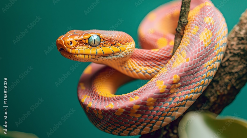 Fototapeta premium Tropical Serpent Branch Wall Art