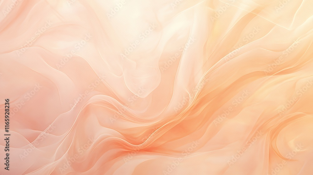 Abstract Peach Colored Fabric Draped Softly Abstract Peach Colored Fabric Draped Softly