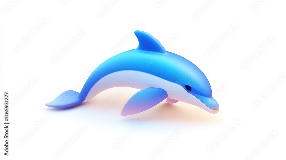 Cute cartoon dolphin, isolated on white background. Cute cartoon dolphin, isolated on white background.