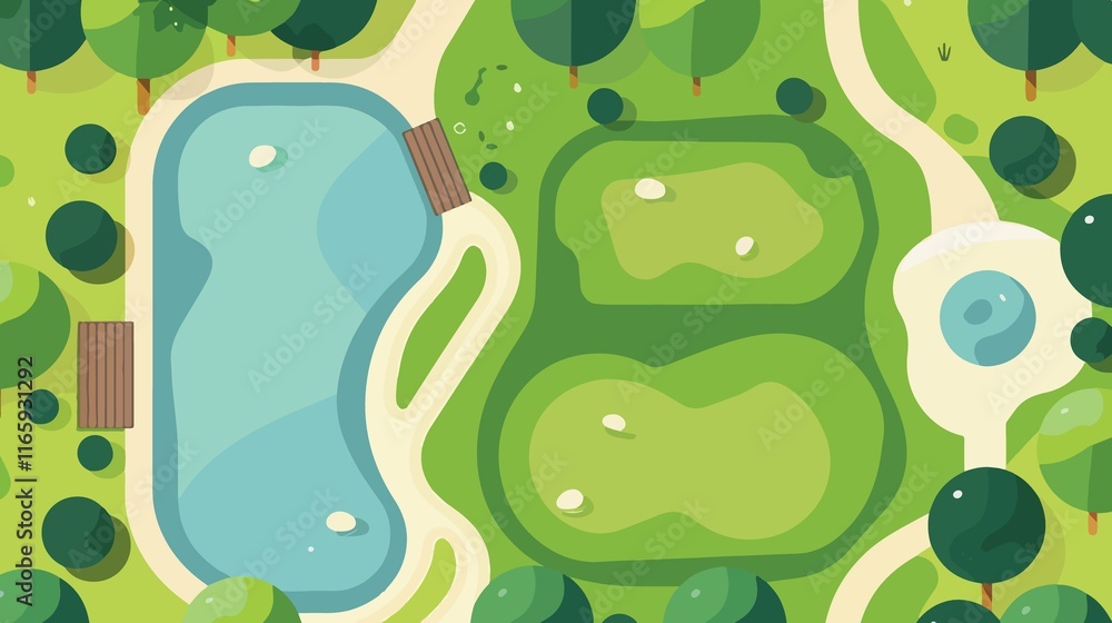 Naklejka premium Golf Yard Icon Transparent Vector Isolated Flat Vector