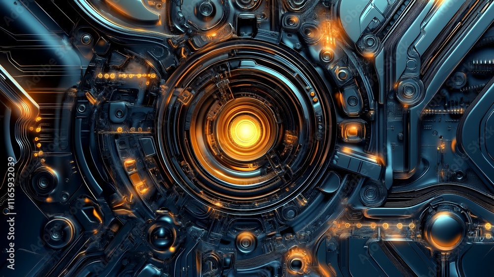 Abstract Futuristic Technology Engine Core Design Abstract Futuristic Technology Engine Core Design