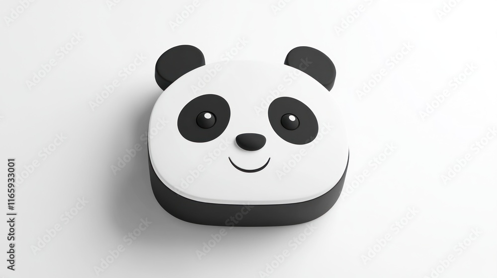 Naklejka premium Cute panda-shaped design.