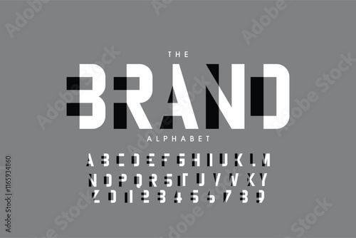 Creative geometric modern urban alphabet font. Digital abstract futuristic, fashion, sport, minimal technology typography. Simple numeric vector illustration