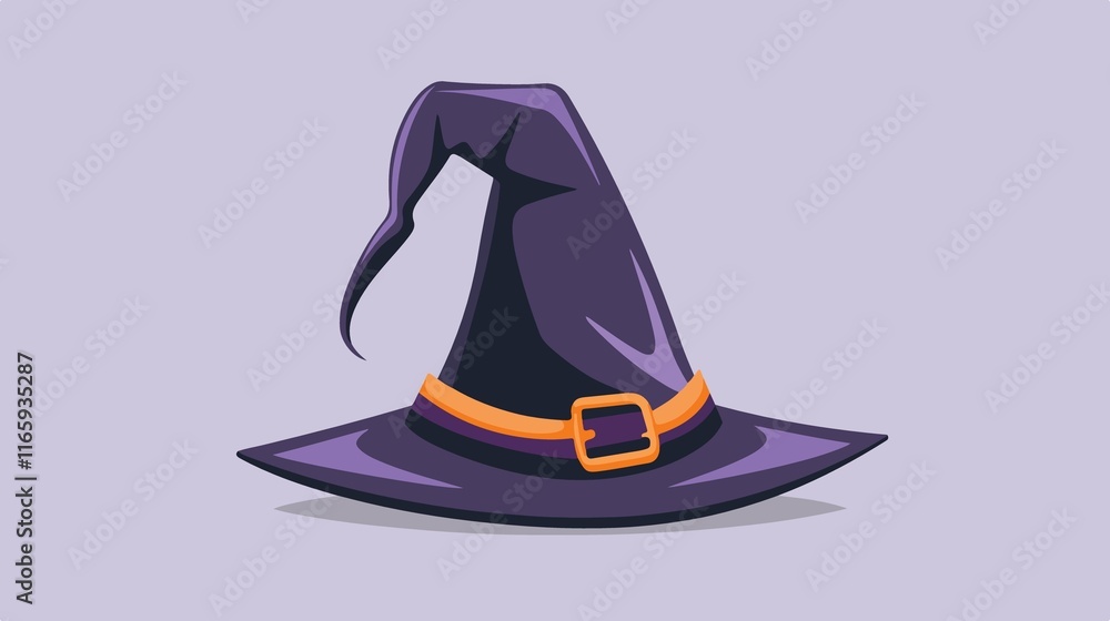 Halloween Witch Hat Vector Isolated Illustration Halloween Witch Hat Vector Isolated Illustration