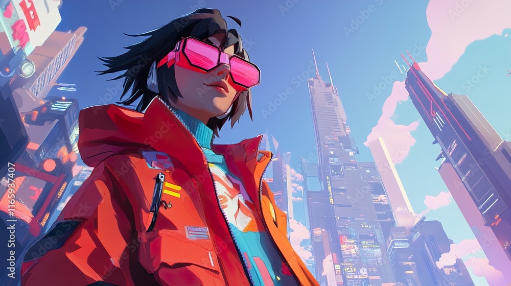 Cyberpunk City Woman: Futuristic Fashion and Urban Style Cyberpunk City Woman: Futuristic Fashion and Urban Style