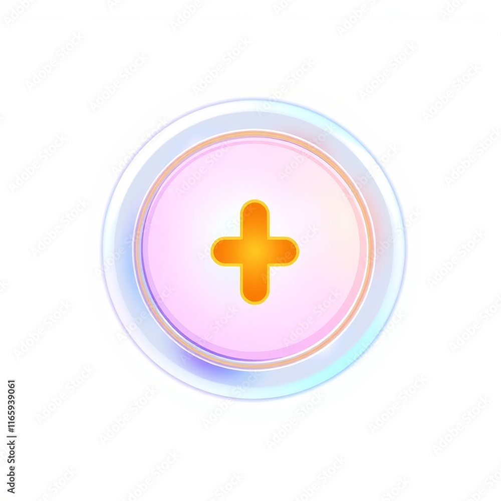 Plus icon design with colorful gradient background Plus icon design with colorful gradient background