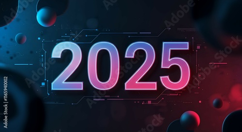 Happy New Year Celebration 2024 Banner Generative AI