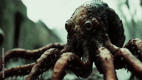 Wallpaper Mural Digital Painting of a Creepy Octopus-like Creature Torontodigital.ca