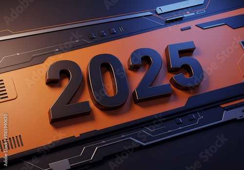 Happy New Year Celebration 2024 Banner Generative AI