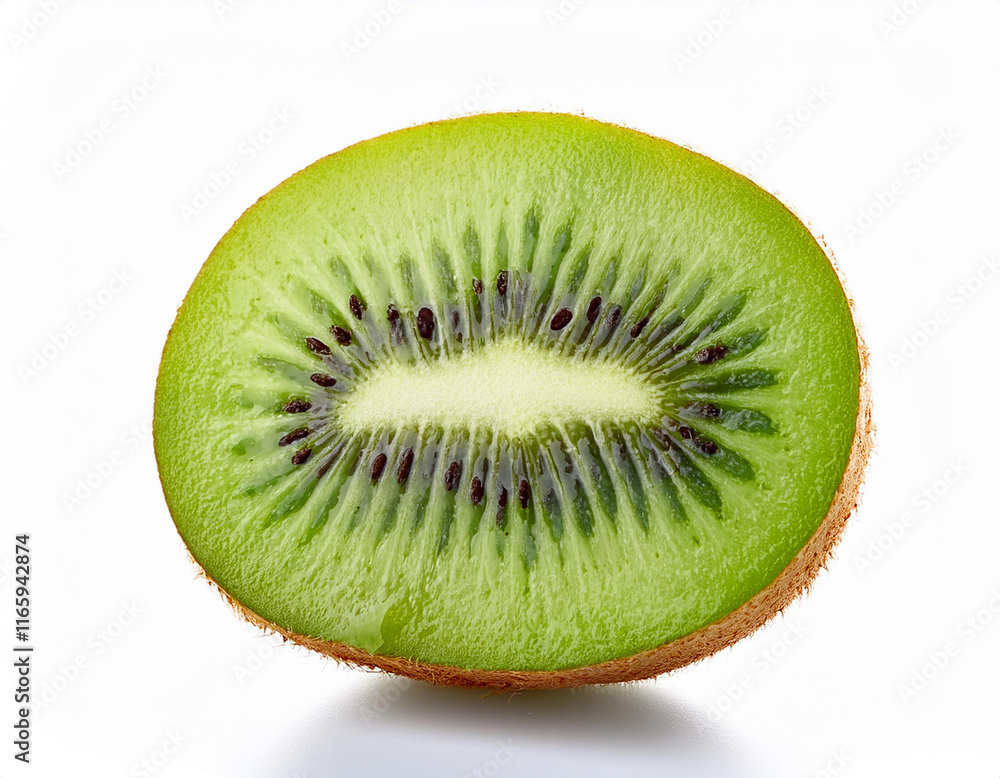 kiwi fruit slice isolated on white background generative ai kiwi fruit slice isolated on white background generative ai