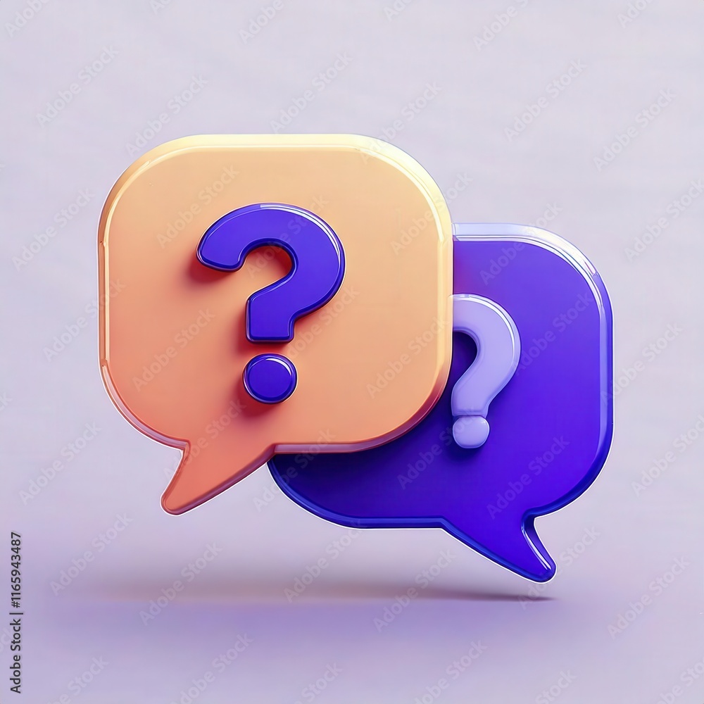 Bold Question Symbols in Speech Bubbles Design Bold Question Symbols in Speech Bubbles Design
