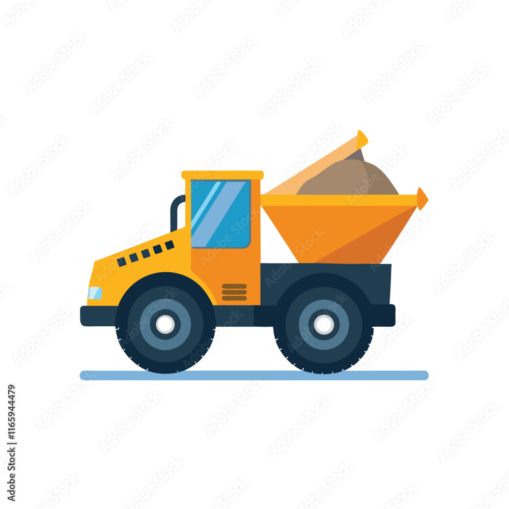 Construction vehicle concept illustration Construction vehicle concept illustration
