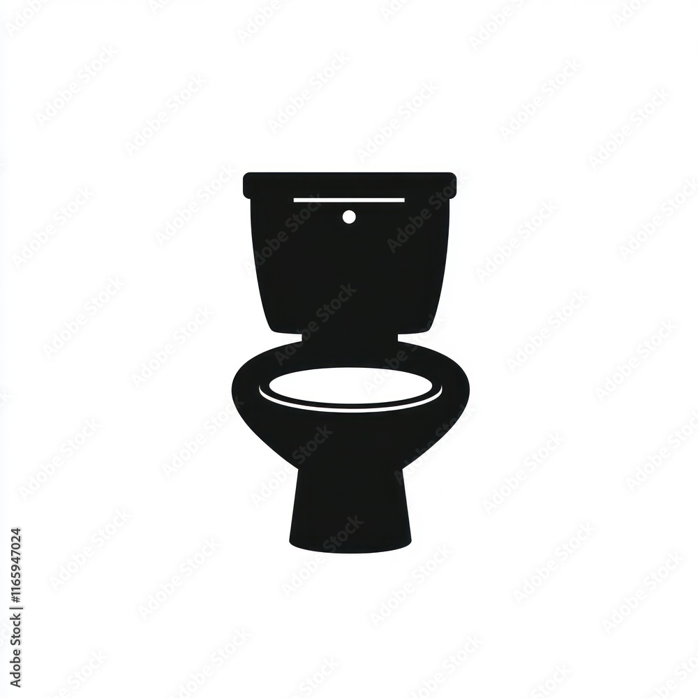 Simple Black Silhouette Of A Toilet Bowl Simple Black Silhouette Of A Toilet Bowl