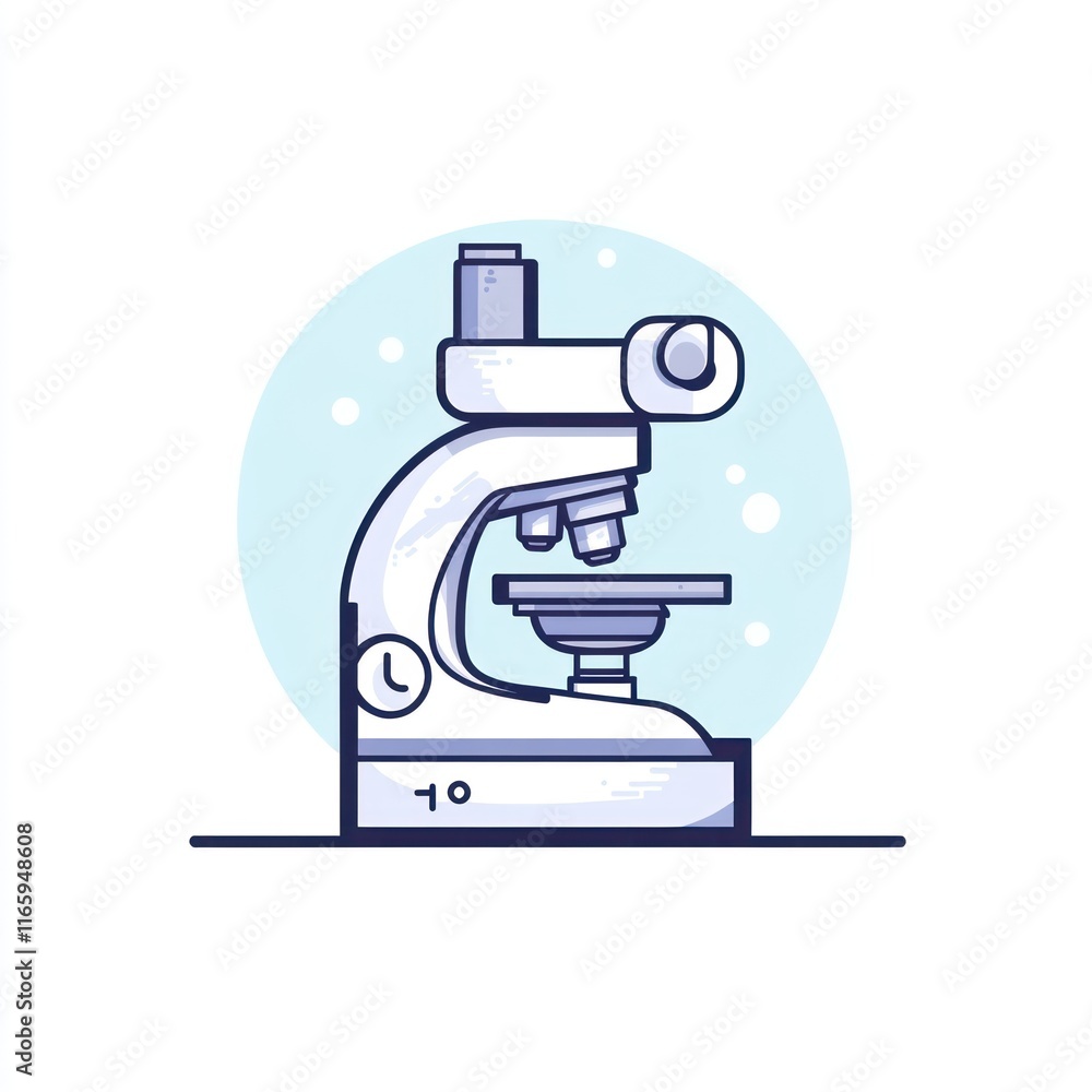 A stylized illustration of a scientific microscope A stylized illustration of a scientific microscope