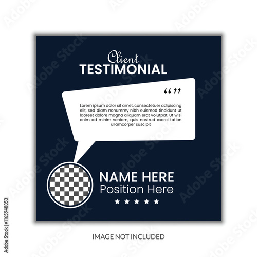 Client testimonial or feedback design template