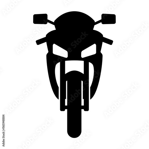 Motorsport front view. Vector image

