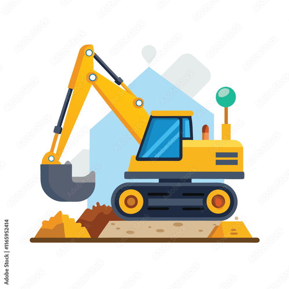 Construction vehicle concept illustration Construction vehicle concept illustration