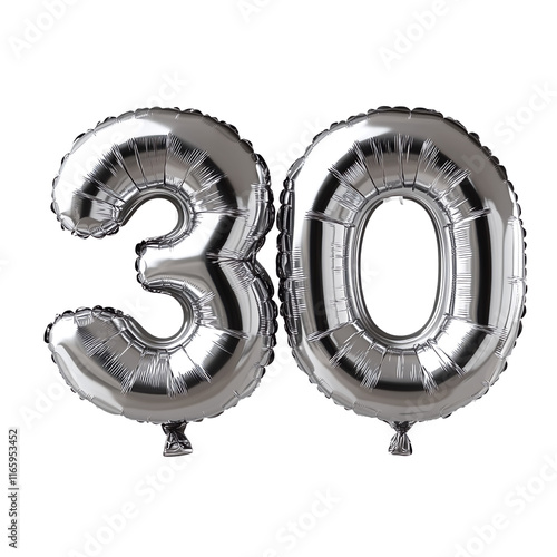 Silver Balloons of Thirty Years Old Age.