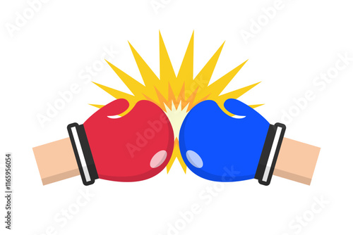 Boxing battle icon. Boxing match. Vector.