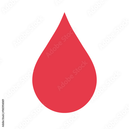 Flat design blood droplet icon. Vector.