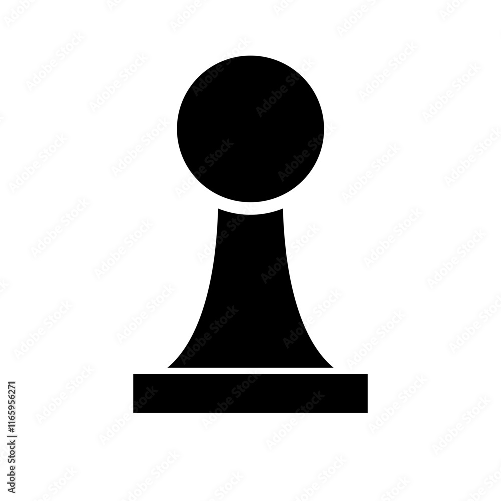 Chess pawn piece silhouette. Vector. Chess pawn piece silhouette. Vector.