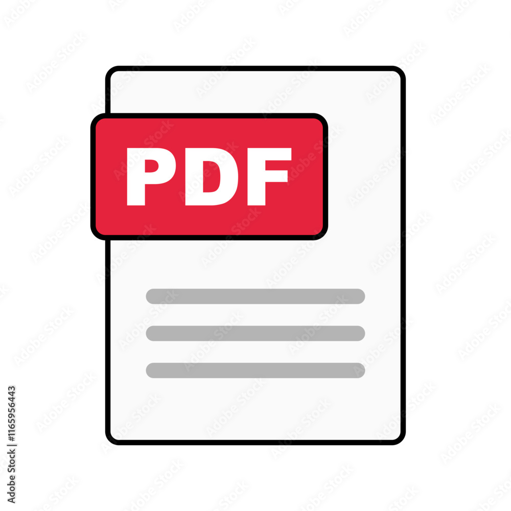 PDF file icon. PDF data icon. Vector. PDF file icon. PDF data icon. Vector.
