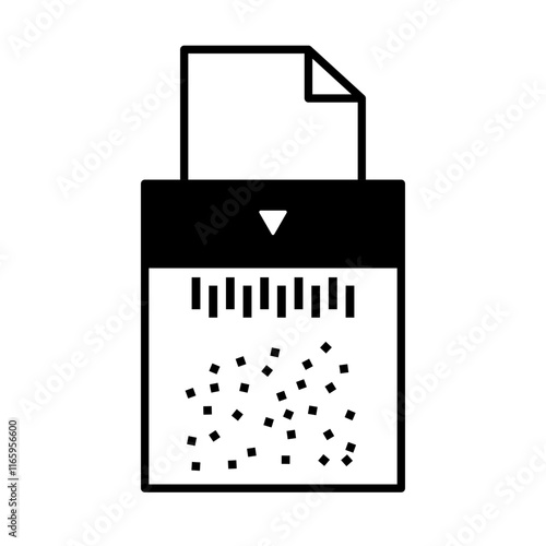 Paper shredder machine icon. Vector.