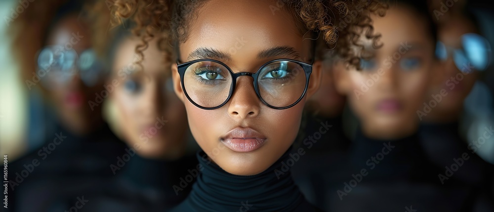 beautiful mulatto woman with glasses beautiful mulatto woman with glasses