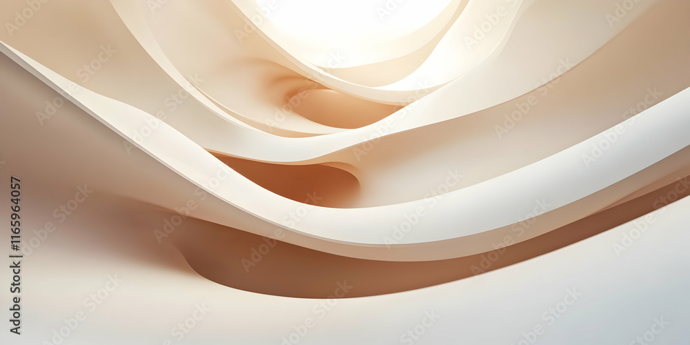 Abstract Beige Architectural Curves Abstract Beige Architectural Curves