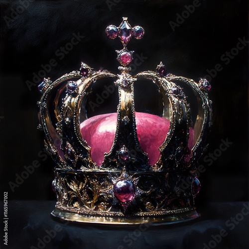 A Regal Crown: Majestic Gemstones and Gold photo